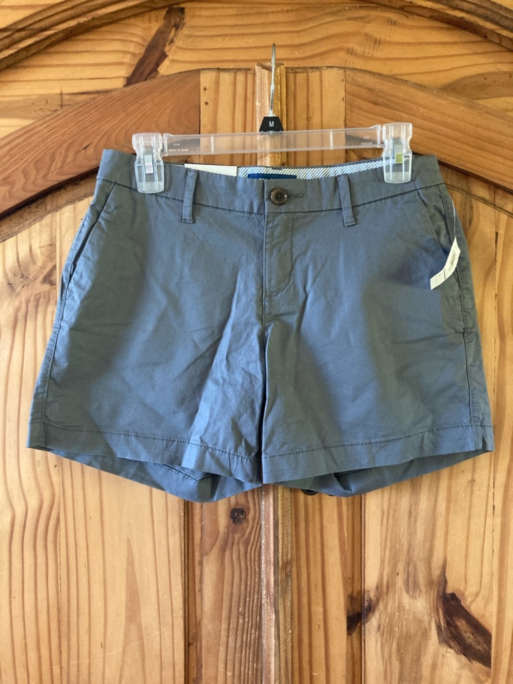Women's Old Navy Everyday gray flat front chino shorts size 0 - NWT